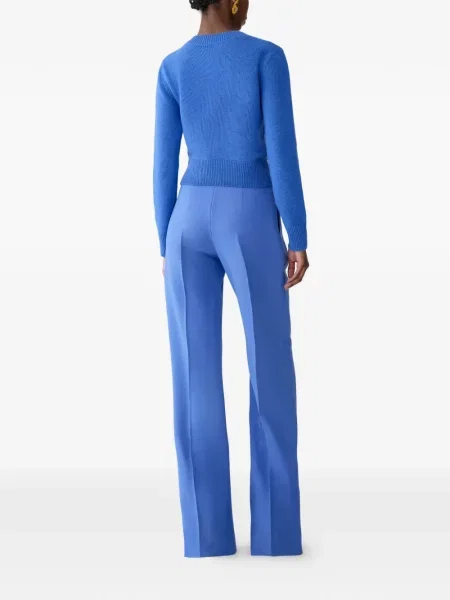 Pantaloni Carolina Herrera cu picior lat albastru