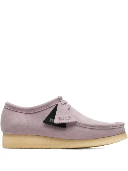 Botine Clarks din piele de căprioară violet