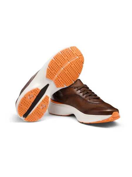 Sneakersy Santoni brązowe