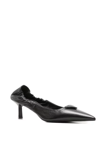 Pantofi cu toc Prada cu volane negru