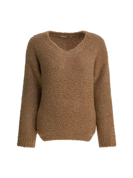 Sweter Max Mara wełniany brązowy