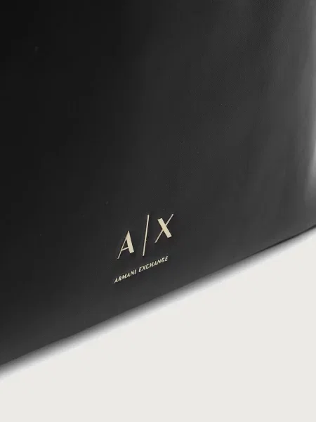 Кожаная сумка хобо Armani Exchange