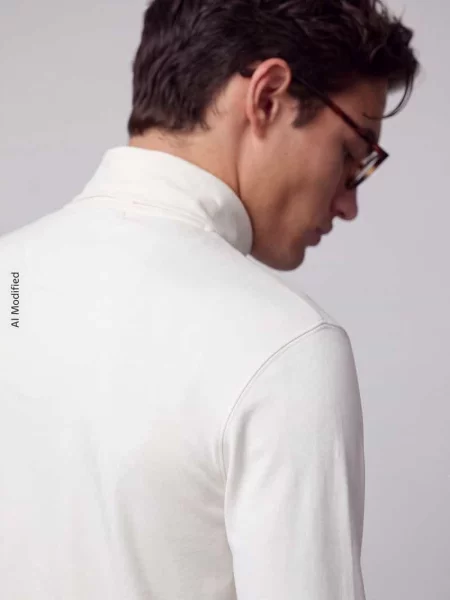 Sweter z golfem Polo Ralph Lauren biały