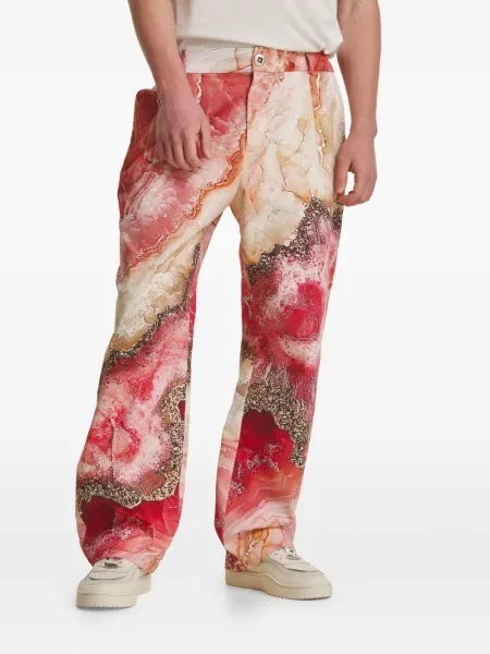 Pantaloni Irina Voinea cu imagine roz