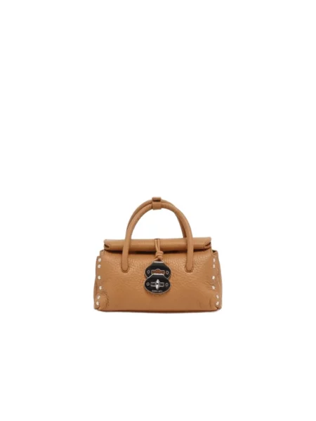 Mała torebka skórzana Zanellato brązowa