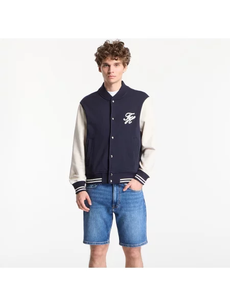 Φούτερ Tommy Hilfiger Script Colorblock Bomber Navy XL