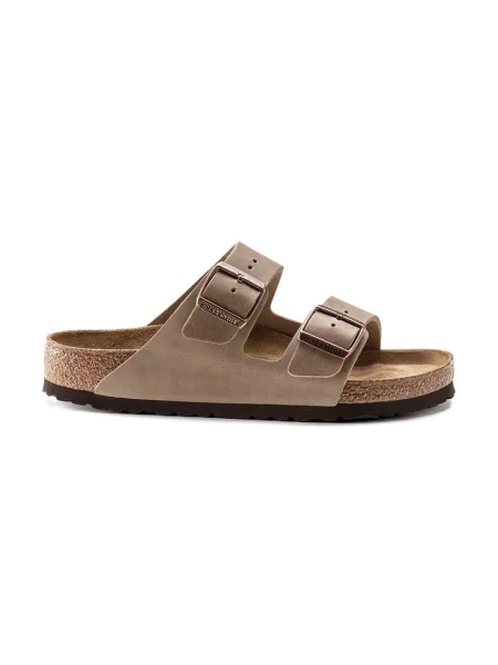 Šľapky Birkenstock z nubuku béžová