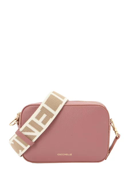 Coccinelle geantă crossbody pentru femei din piele roz