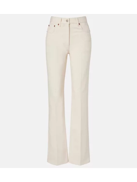 Blugi drepți Valentino alb