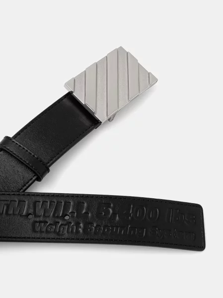 Off-White curea din piele pentru bărbați alb
