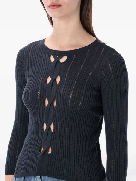 Top Sessun tricotate verde