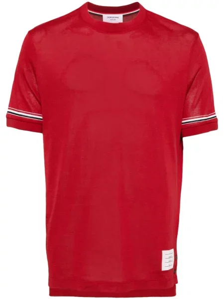 Tricou Thom Browne cu dungi roșu