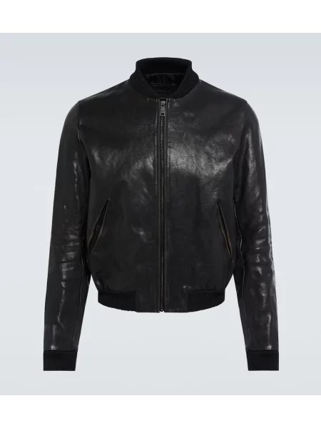 Кожено яке Prada черно