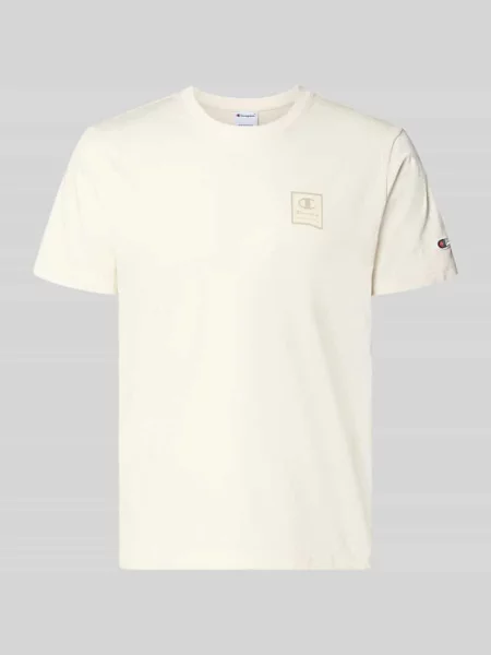 T-shirt z logo i okrągłym dekoltem Champion biała
