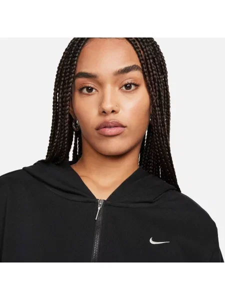 Lniany top sportowy Nike czarny