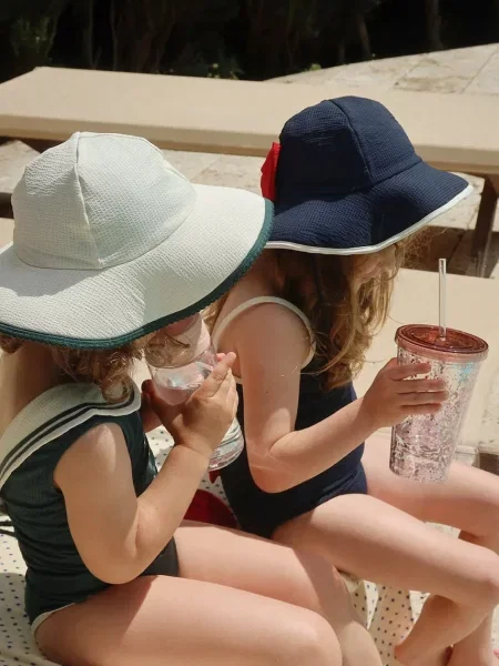 Konges Sløjd egyrészes gyerek fürdőruha SAILOR SWIMSUIT GRS zöld