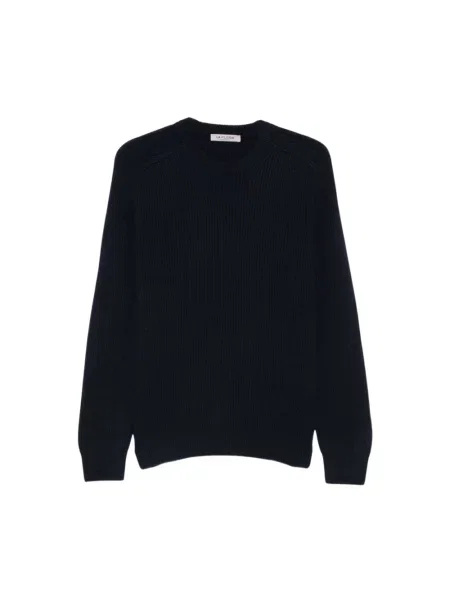 Sweter La Fileria z kaszmiru niebieski