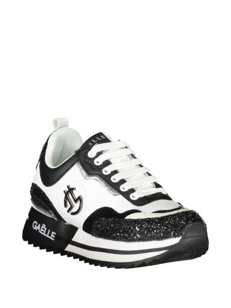 Sneakerși Gaelle cu platformă alb