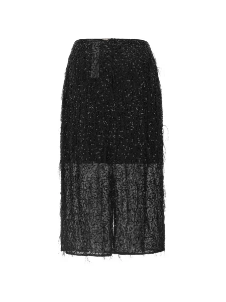 Fustă midi Twinset cu paiete negru