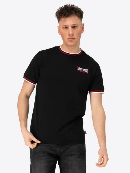 LONSDALE Tricou Quin roșu / negru alb