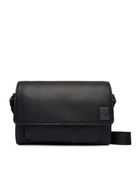 Calvin Klein Geantă Emblem Hw Small Slap Messenger negru