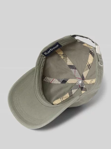 Czapka z daszkiem z czystej bawełny model CASCADE' Barbour zielona