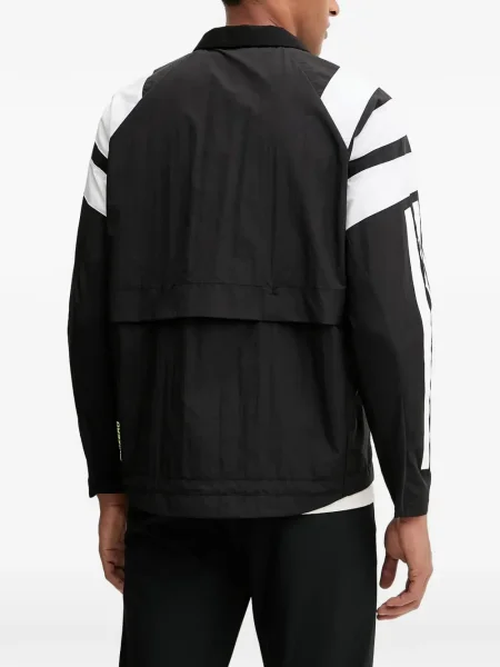 Geacă bomber Adidas cu dungi alb