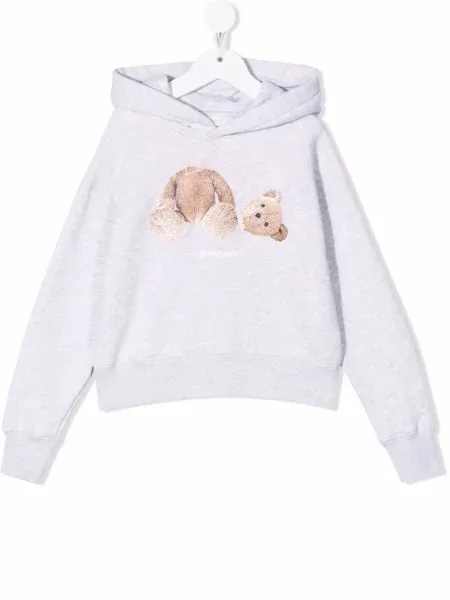Bluza z kapturem dziecięca Palm Angels szara