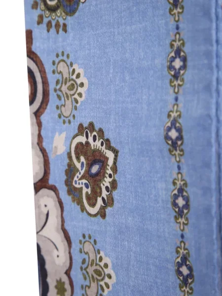 Fular Dell'oglio cu imagine cu model paisley albastru