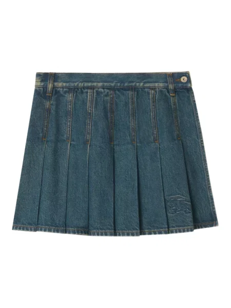 Spódnica jeansowa Burberry plisowana niebieska