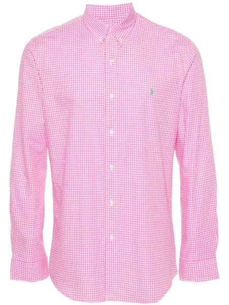 Карирана поло тениска Polo Ralph Lauren бяло