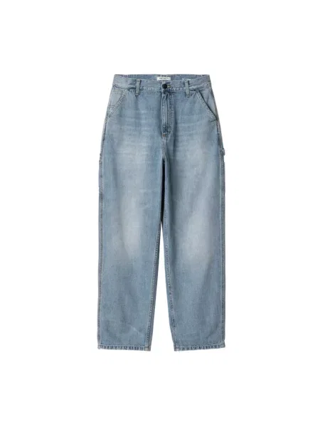 Carhartt WIP jeansy W Brandon Single Knee Pant high waist niebieskie