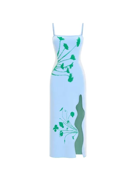 Rochie maxi Ph5 cu imagine albastru