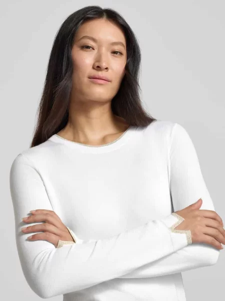 Sweter z mieszanki model Maglia Chiusa' Liu Jo White biały