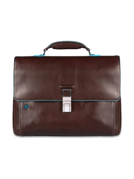 Torebka skórzana Piquadro skórzana brązowa