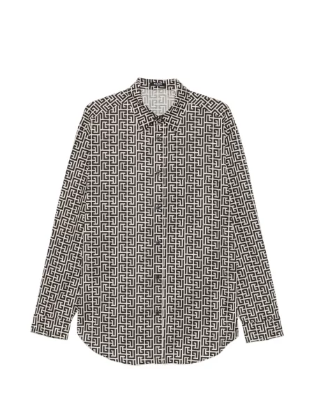 Cămașă Balmain cu imagine negru