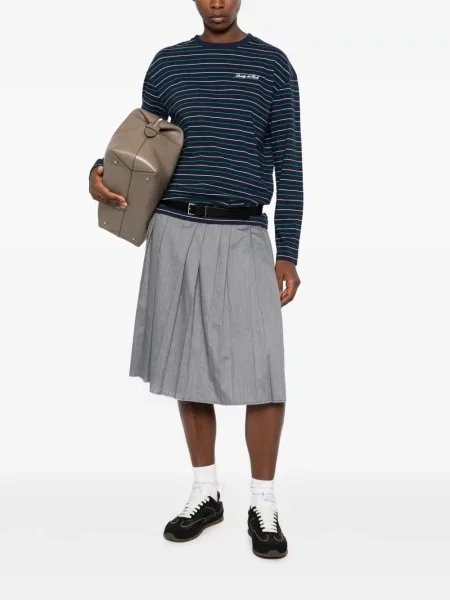 Ριγέ μακρύς μπλούζα Sporty & Rich μπλε