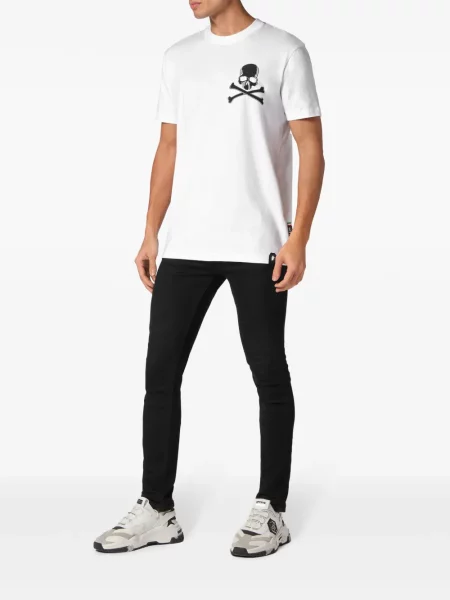Raštuotas marškinėliai Philipp Plein balta