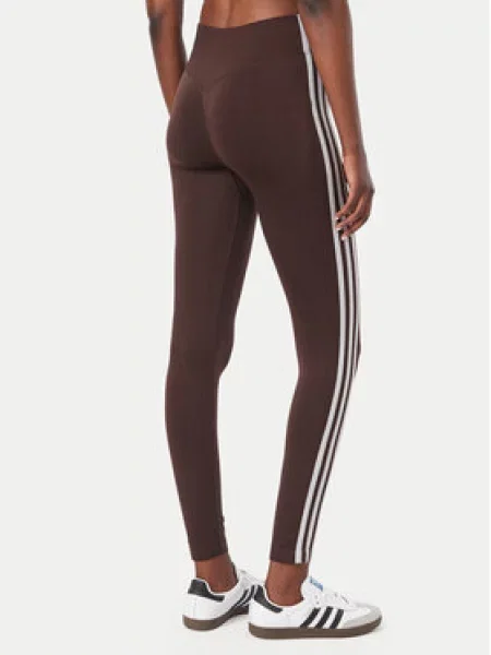 Prugaste hlače Adidas Originals smeđa