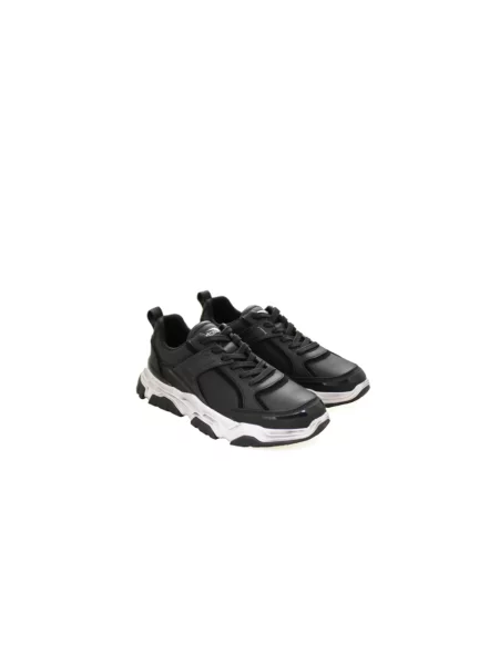 Sneakersy Roberto Cavalli skórzane chunky czarne