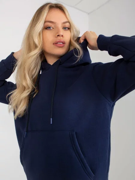 Hanorac cu glugă Fashionhunters albastru