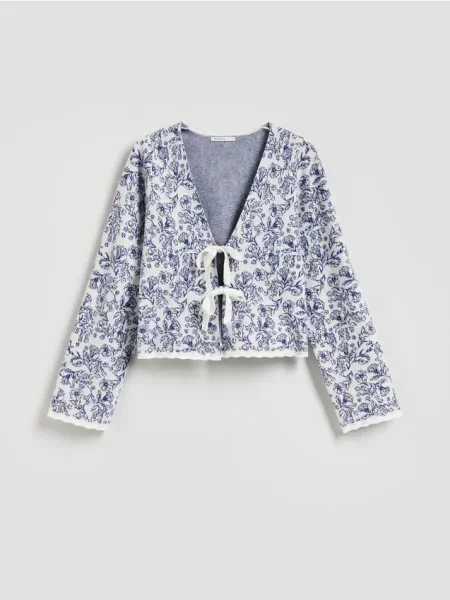Reserved Cardigan cu imprimeu și legături multicolor