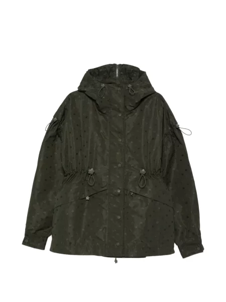 Sznurek ściągający kurtka Cecilie Bahnsen w kwiatki zielona