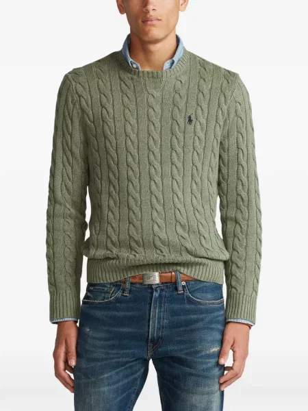 Tricou polo Polo Ralph Lauren cu glugă cu blană cu broderie roșu