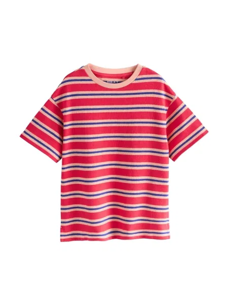 Next Tricou albastru închis / roz pastel roșu