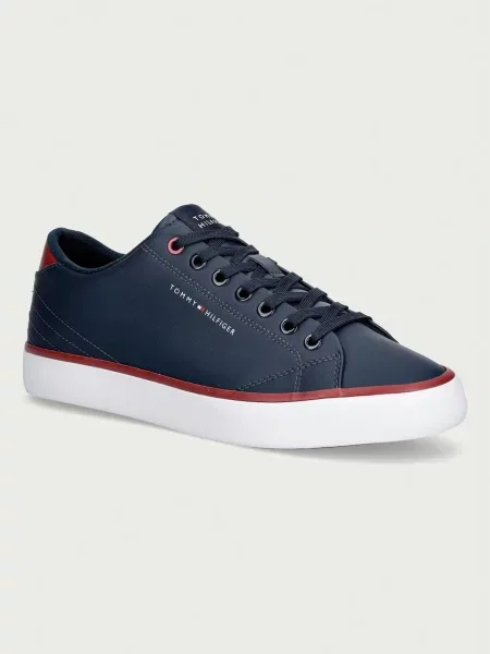 Tommy Hilfiger TH HI VULC CORE LOW LEATHER πάνινα sneakers Ανδρικά μπλε