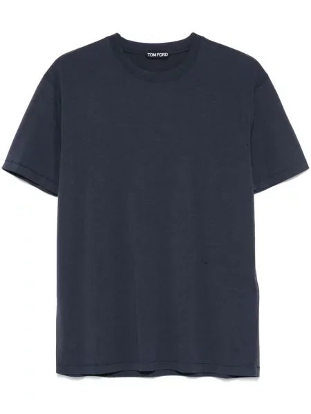 Tricou Tom Ford cu decolteu rotund albastru