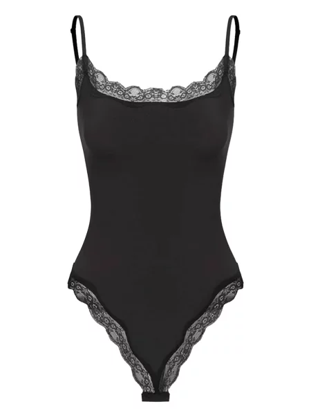 Cfab Body Bodysuit String mit Lace' fekete