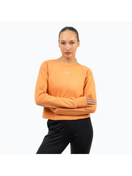 Bluza NEBBIA Gym Spirit Crop pomarańczowa