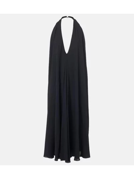 Maksi sukienka maxi Jacquemus drapowana garniturowa niebieska